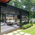 Screened-in porch addition connected to the back of a home